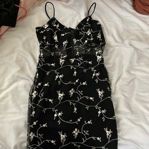 Black mesh dress